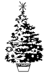 Black and White Christmas tree