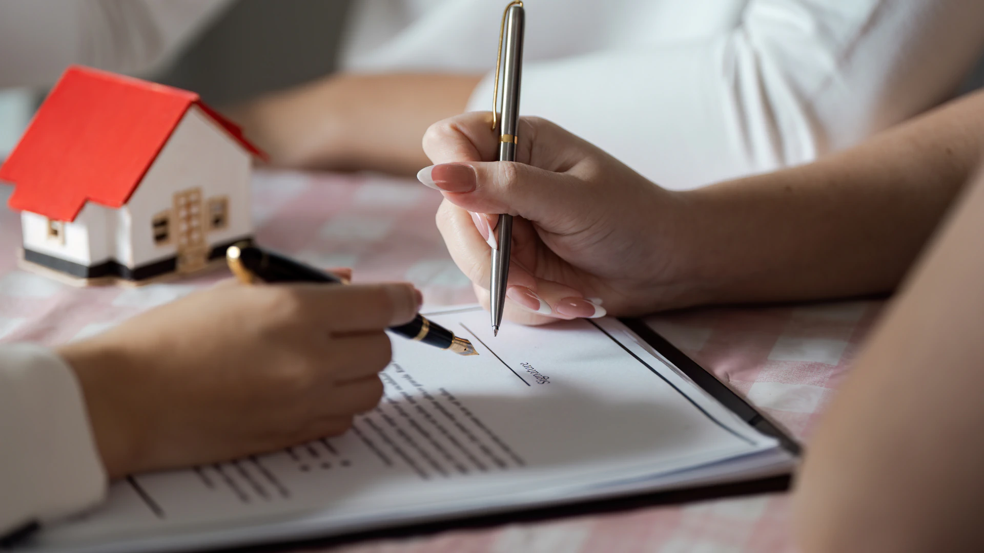 Going over inspection with client